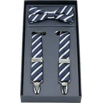 Kšandy Pánské trendy šle (kšandy) a motýlek Lerros Siven - modrá