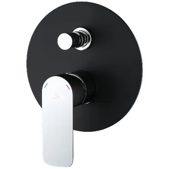 Vodovodní baterie BELAGGIO - Itálie | RIO 4152 černá/chrom páková nástěnná podomítková s přepínačem vodovodní baterie - ČERNÁ/CHROM RIO4152 ČERNÁ/CHROM