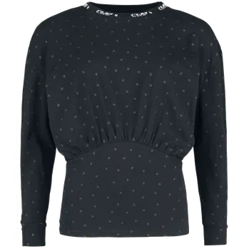 Dámské tričko Tričko s dlouhým rukávem z EMP Stage Collection - Tričko s dlouhými rukávy s celoplošným potiskem rock hand - Ženy - černá