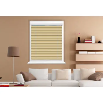 Žaluzie Rolux Vnitřní hliníková žaluzie Světle béžová BRILANT, 1200 mm, 400 mm, Světle béžová