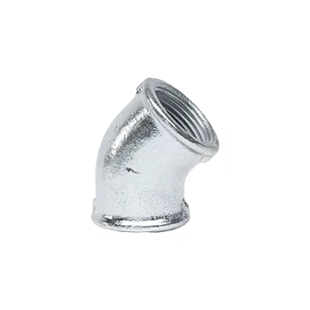 Instalatérský materiál GEBO Litinové koleno FF 45° pozink Velikost: 5/4”