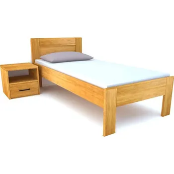 Postel Postel Postelia MONAKO 90x200 cm, Buk - dřevěná postel z masivu o šíři 2,8 cm