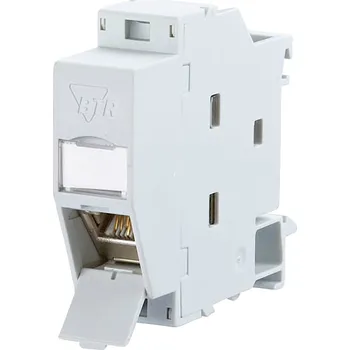 Datový terminál Metz Connect 1309107003-E síťová zásuvka montáž na lištu CAT 6A šedobílá (RAL 7035)