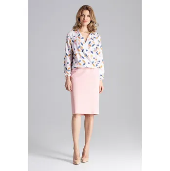 Dámská halenka Bílá dámská halenka se vzorem M659 Pattern 103 Velikost: L