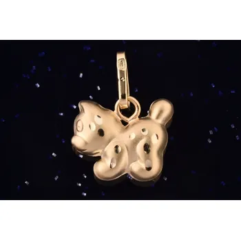 Přívěsek Zlatý přívěsek kočička P035, Au 585/1000 14kt,0,40g (14kt,váha 0,40g)