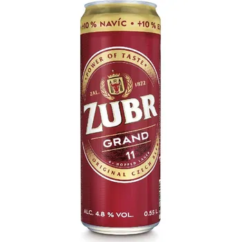 Pivo Zubr Grand 11° 0,55 l plech