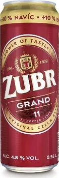 Pivo Zubr Grand 11° 0,55 l plech