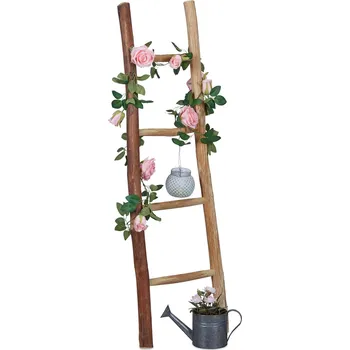 Dekorativní žebřík kaštanové dřevo XL 4 příčky 116 x 35 x 4,5 cm