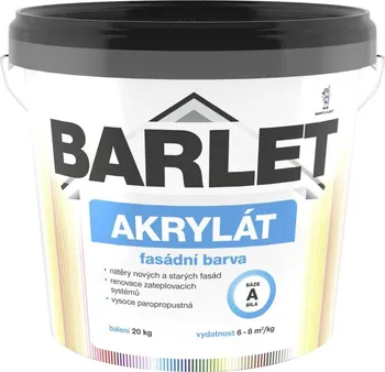 Fasádní barva Barlet Akrylát fasádní barva A bílá 20 kg