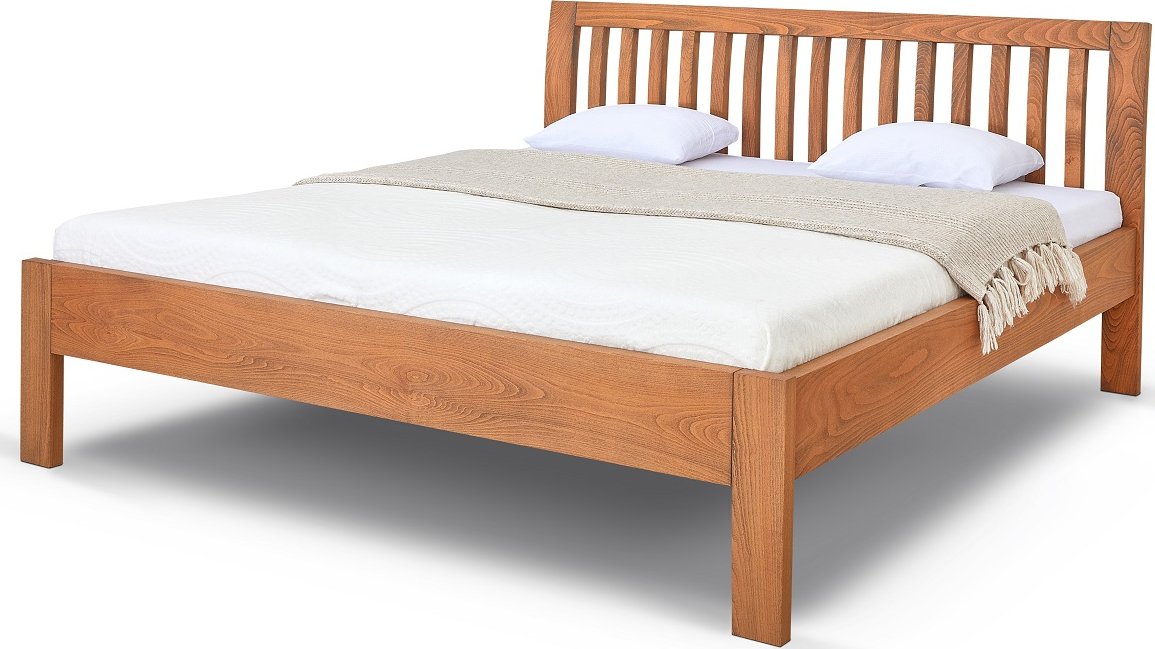 Postel Postelia BELNA Buk 180x200 - Dřevěná postel z masivu, bukové dvoulůžko o šíři masivu 4 cm