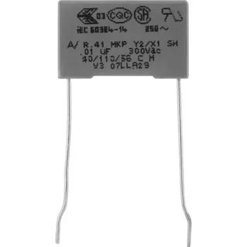 Kondenzátor Kemet R413F147000M1M plus 1 ks odrušovací kondenzátor MKP radiální 4.7 nF 300 V 20 procent 10 mm (d x š x v) 13 x 5 x 11 mm