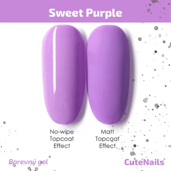 Lak na nehty CuteNails UV Gel True Color: Sweet Purple - 8 ml
