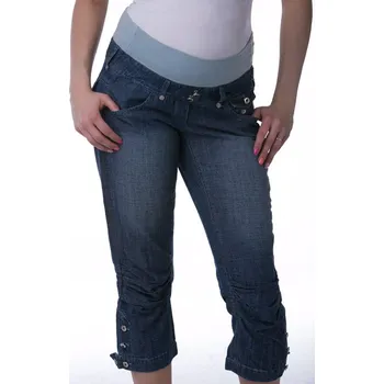 Těhotenské 3/4 kalhoty riflové 1S0229 modrá xs