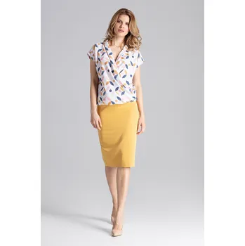 Dámská sukně Hořčicová elegantní sukně M658 Velikost: XL