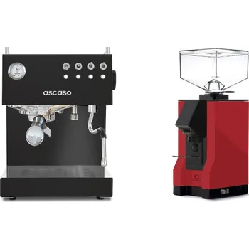 Kávovar Ascaso Steel DUO, Black + Eureka Mignon Silenzio, BL ferrari red