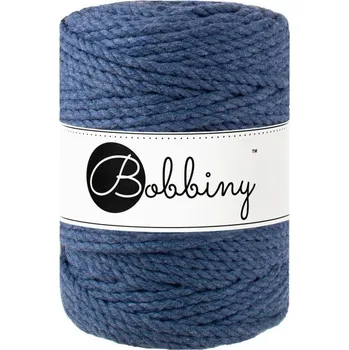 Příze Bobbiny bavlněná šňůra na macramé 3ply XXL jeans