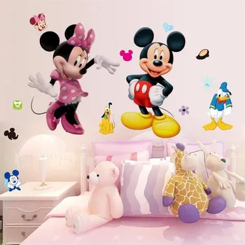 Samolepící dekorace Disney samolepka na zeď 70 x 50 cm Mickey a Minnie Mouse
