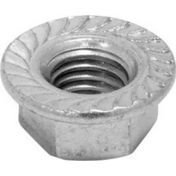 Spojovací materiál ML10 - Přírubové matice M10 s ozubením DIN 6923 - A2, bal=200KS