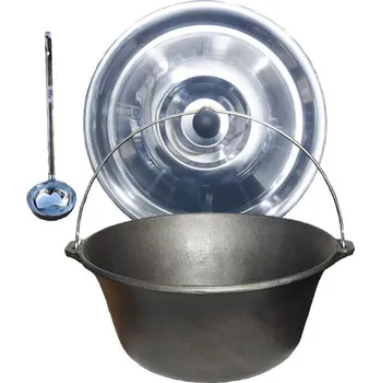 Litinový kotlík 10,8 l + nerezová poklice kotlíky Litinový kotlík 10,8 l + nerezová poklice
