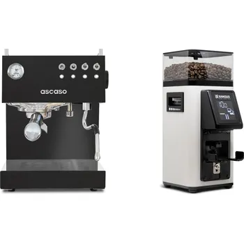 Kávovar Ascaso Steel DUO, Black + Rancilio STILE, white
