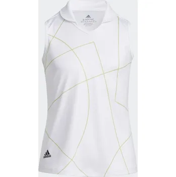 Horské kolo Adidas Jr polo Girls Sleeveless - bílé: Junior 152