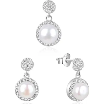Souprava šperků Stříbrná souprava s perlami