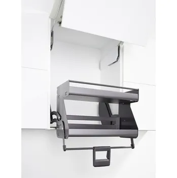 Kuchyňská skříňka KESSEBÖHMER Sklopný mechanismus dvoupolicový iMOVE s tlumením - antracit