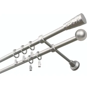 Garnýž Garnýž kovová 220 cm dvouřadá - dvojitá 19 Sevila satina