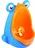 Baby Yuga Dětský pisoár žába, modrý/oranžový