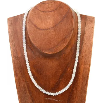 Náhrdelník Náhrdelník měsíční kámen broušené čočky Ag 925/1000 18,1g