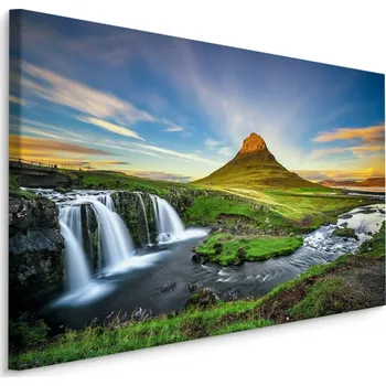 Plátno Vodopád Na Pozadí Hory Kirkjufell Na Islandu Varianta: 40x30