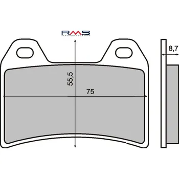 Brzdová destička Brzdové destičky RMS 225101100 organické