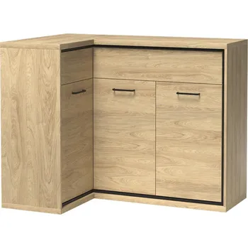 Komoda Mediolan - rohová komoda M15 LEVÁ - natural hikora