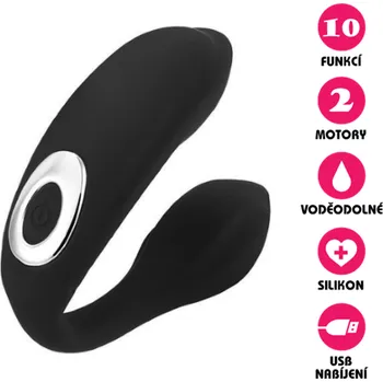 Vibrátor VšeNaSex.cz Párový vibrátor Mona Couples Vibe černý
