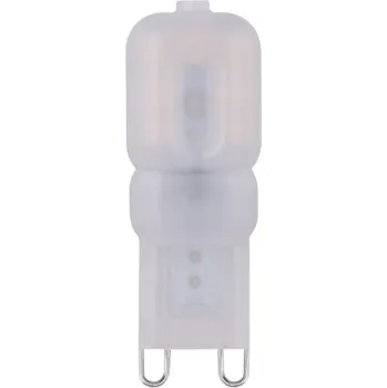 Žárovka GLOBO LED žárovka, plast satinovaný, plochá, ŠxV: 1,6x4,8cm, 1xG9 LED 2W 230V, 180lm, 3000K.
