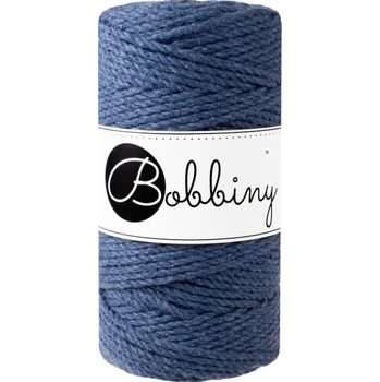 Příze Bobbiny bavlněná šňůra na macramé 3ply REGULAR jeans