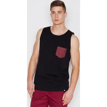 Pánské tílko Černý nátělník V021 Black Velikost: XL