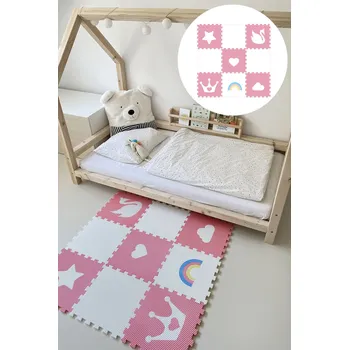 Minideckfloor podlaha 9 dílů - mráček, hvězda, labuť, srdce, korunka a duha 220158