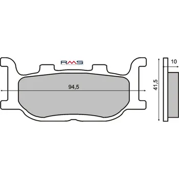 Brzdová destička Brzdové destičky RMS 225100410 organické