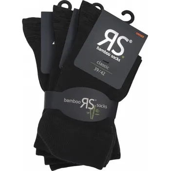 Pánské ponožky Klasické bambusové ponožky s volným lemem RS 35-38 černá