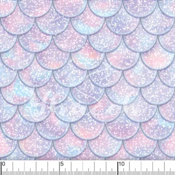 Zakázkový tisk, softshell, kočárkovina... Glitrové šupiny Látky k tisku: Microfirba