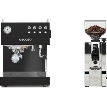 Kávovar Ascaso Steel DUO, Black + Eureka Mignon XL, CR chrome