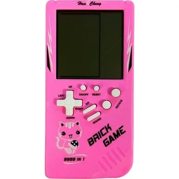 Cestovní hra LEAN Toys Tetris Brick Game růžový