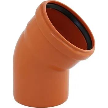 Kanalizační potrubí KG koleno DN 110 - 45° (SN 4 + SN 8) (KGB koleno DN 110 - 45° (SN 4 + SN 8))