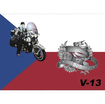 Tuning Vlaječka V13 česká+obr Velikost: 26x19 cm