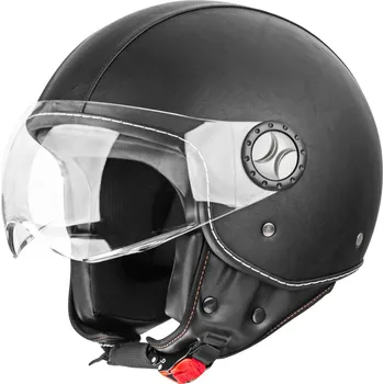 Helma na motorku W-Tec FS-701LB Leather černá