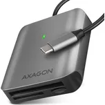 AXAGON CRE-S3C, USB-C 3.2 Gen 1 - SUPERSPEED čtečka karet, 3-slot & lun SD/microSD/CF, podpora UHS-II
