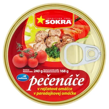 konzervovaná ryba Sokra Pečenáče v tomatové omáčce 240 g