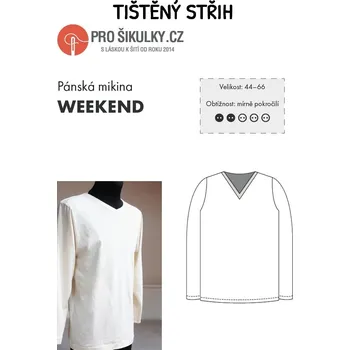 Nit Střih na pánskou mikinu s véčkovým výstřihem WEEKEND