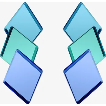 Náušnice Preciosa Náušnice z chirurgické oceli Fragmentum s českým křišťálem Preciosa, velké, modré